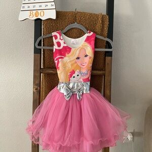 Pink and Silver Barbie Tutu Dress